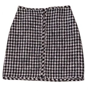 Maison d’Amelie Classic Black and White Houndstooth Skirt size EU 32/ US 2